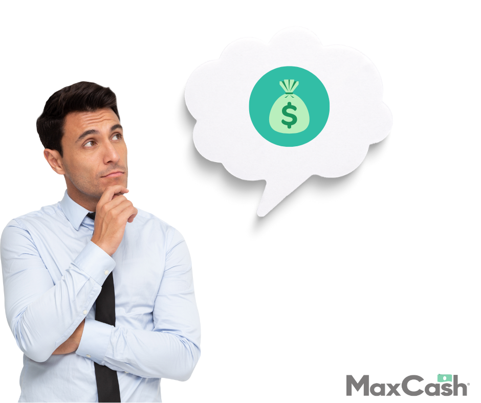Man thinking about cash
