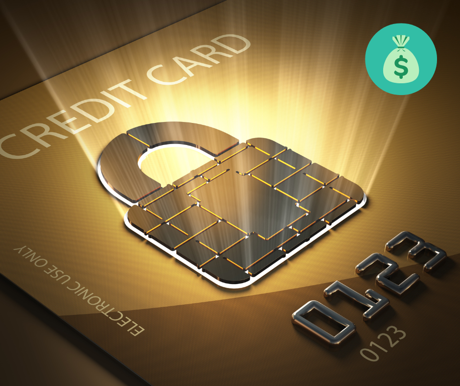 credit card lock glowing