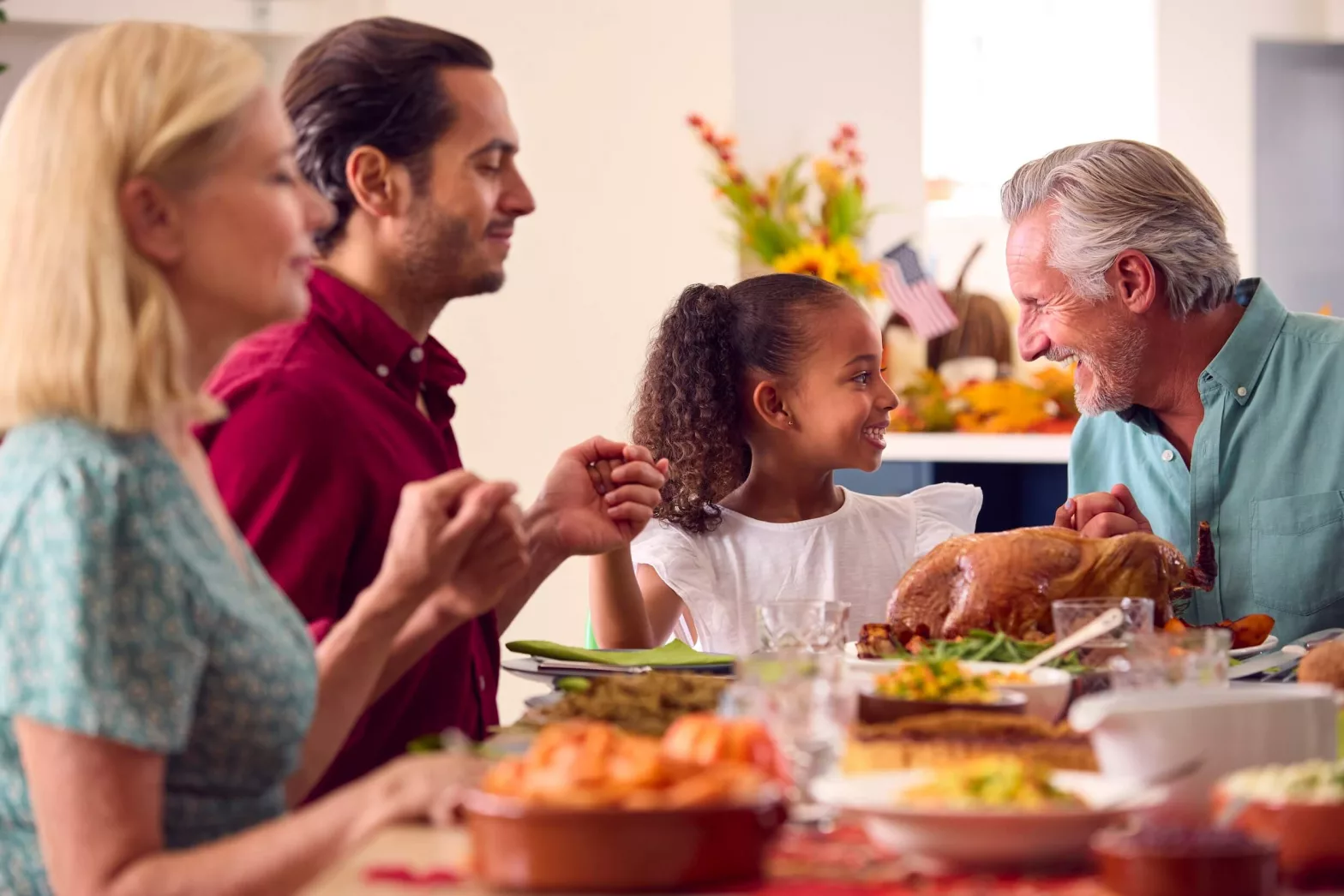 Family Celebrating Thanksgiving